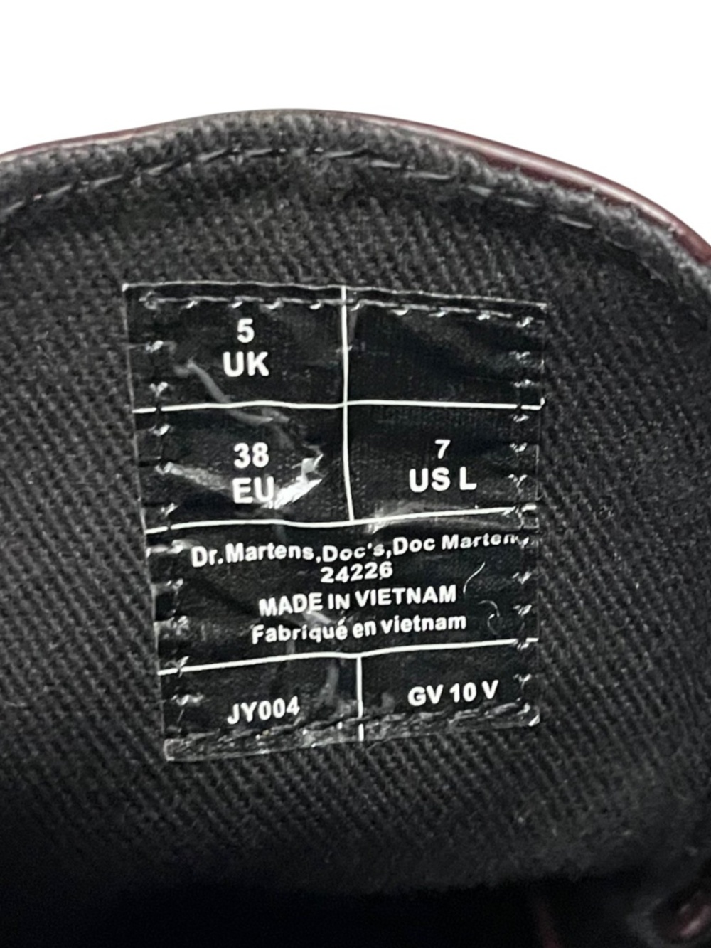 Dr Martens 1460 Vegan Cherry Red Oxford Rub Off Combat Boots US 7 EU 38 - Picture 10 of 11